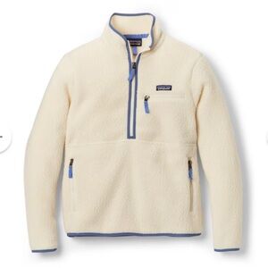 Patagonia Retro Pile Marsupial Fleece Pullover - Women's Medium Natural Cream